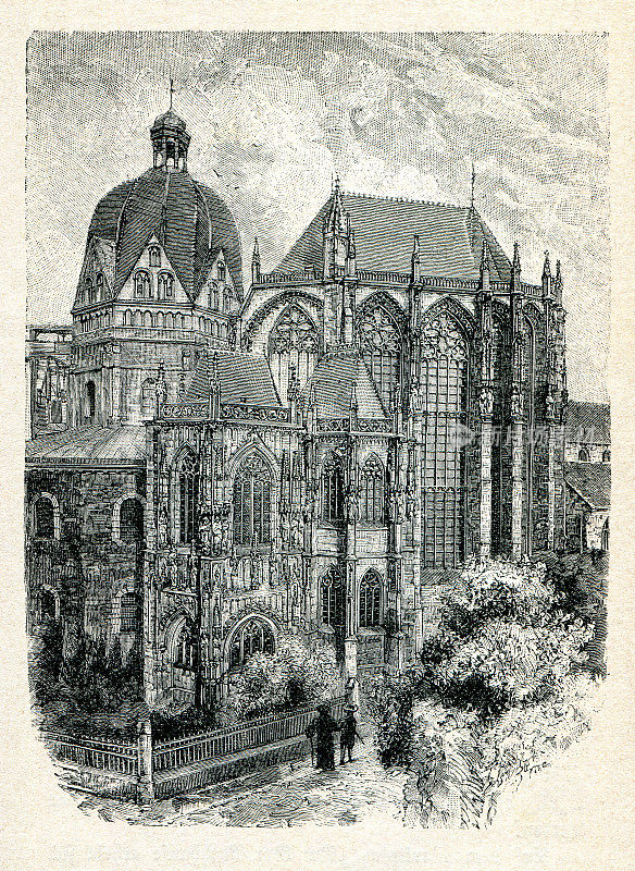公元800年由查理曼大帝建造的亚琛大教堂