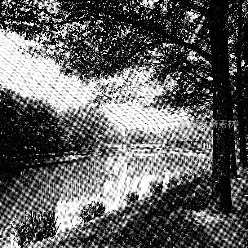 荷兰乡间的运河――19世纪