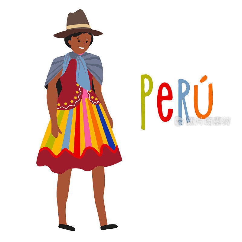 7月28日。秘鲁独立日快乐贺卡。庆典背景与烟花，旗帜和文字。矢量图