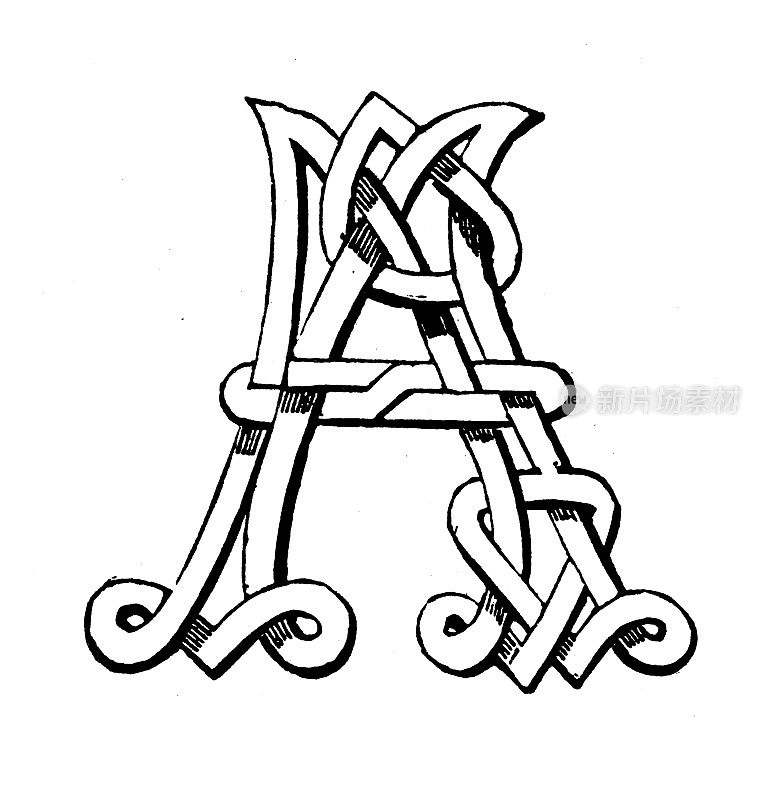 古董古董字母A