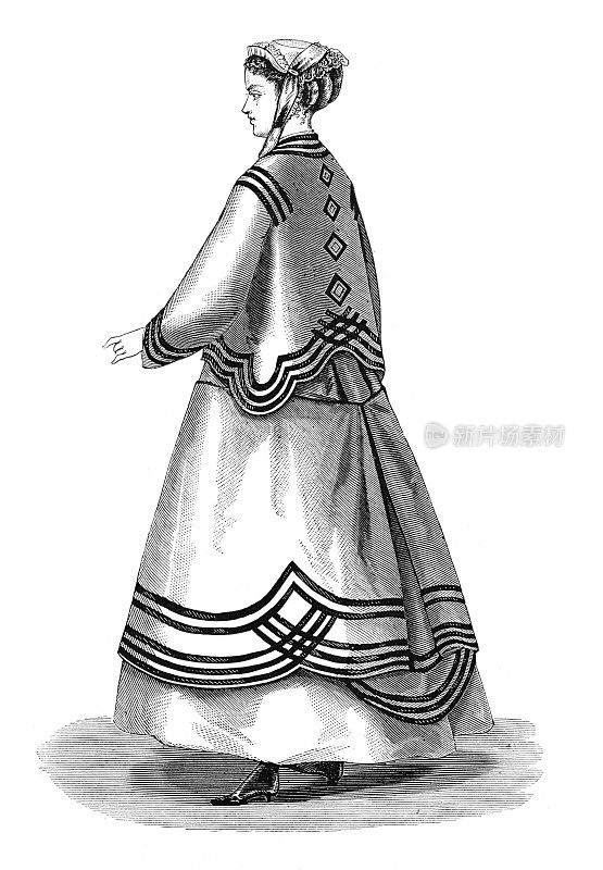 穿着1868街特别服装的女人