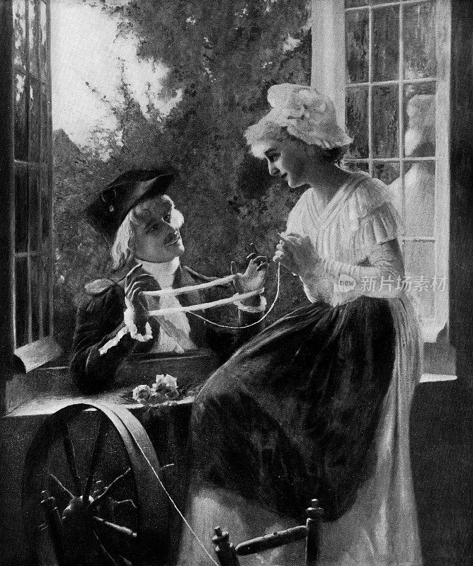 《第一个微笑》，埃米尔・勒纳尔19世纪的画作