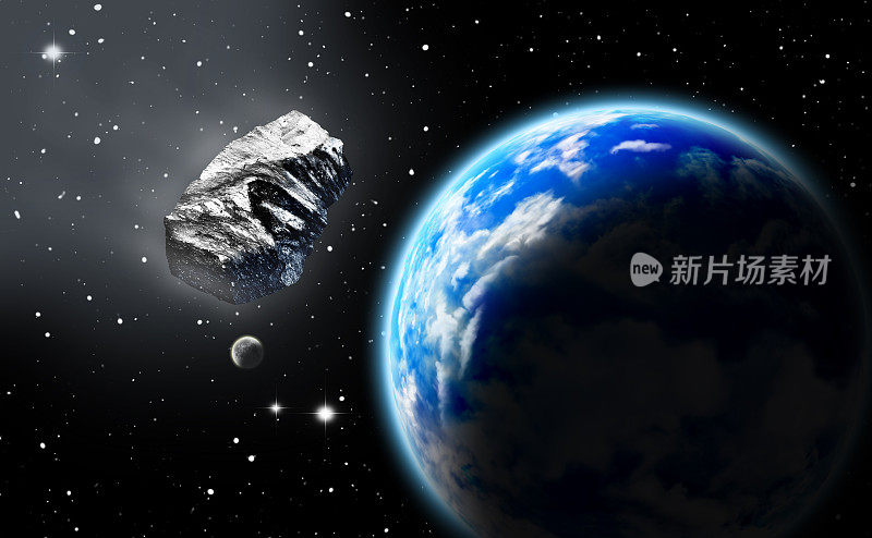 太空中接近地球的小行星