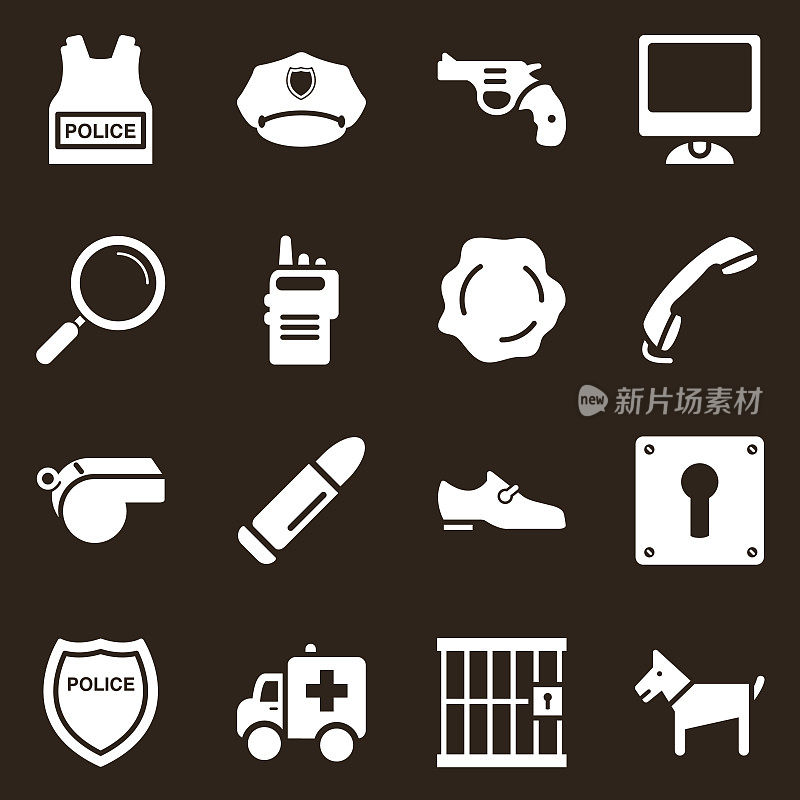 警察Icons-Brown系列