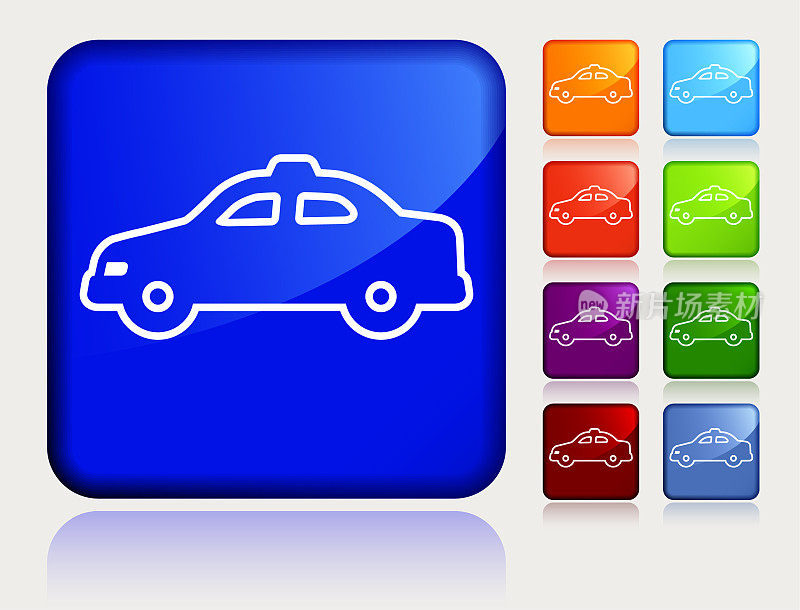 出租车出租车侧视图图标