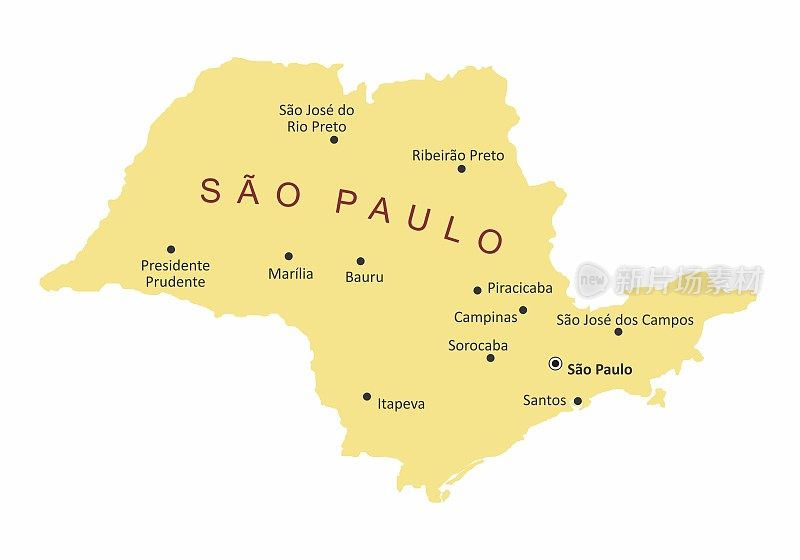 圣保罗州城市地图