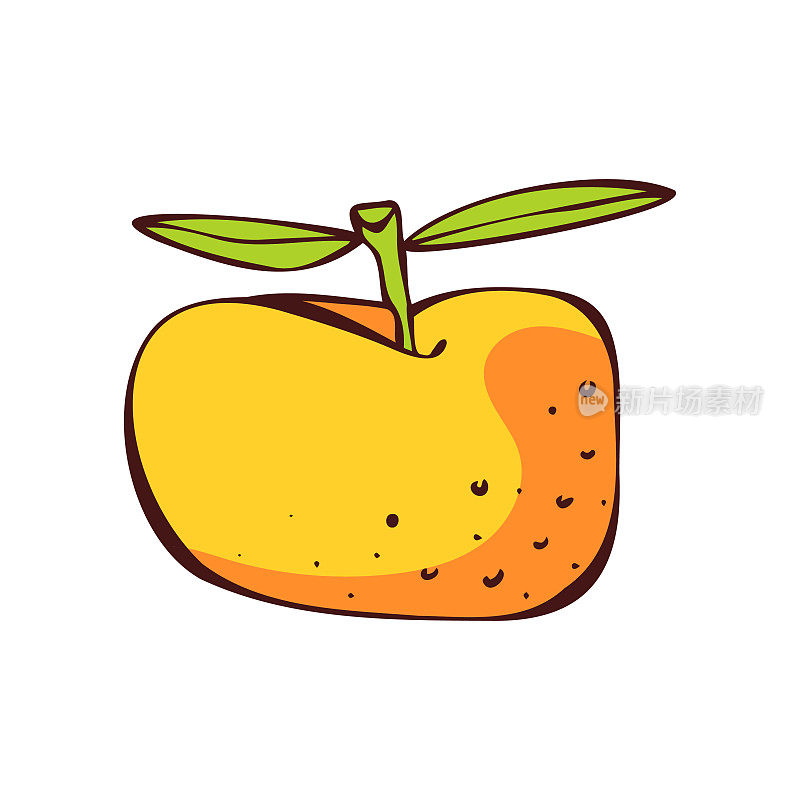 橘果卡通插图