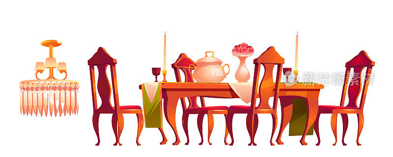 巴洛克风格的维多利亚式餐厅家具