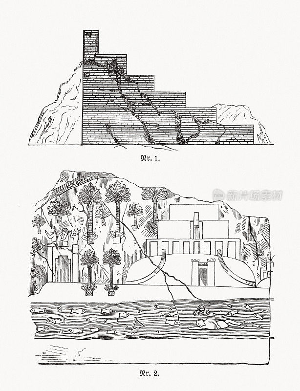 巴比伦塔，木版，1893年出版