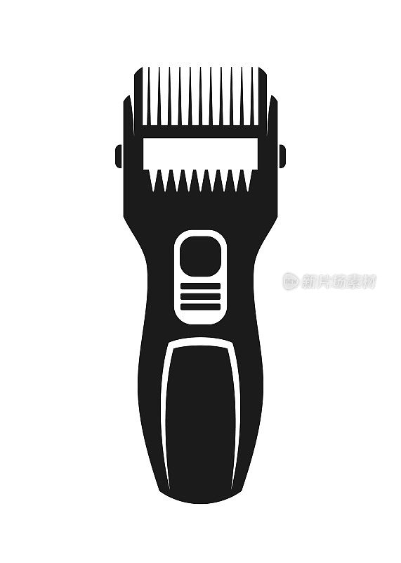 剪发器，剃须刀或修剪器-剪出矢量轮廓