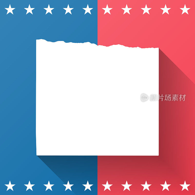 内布拉斯加州菲尔普斯县。地图在蓝色和红色的背景