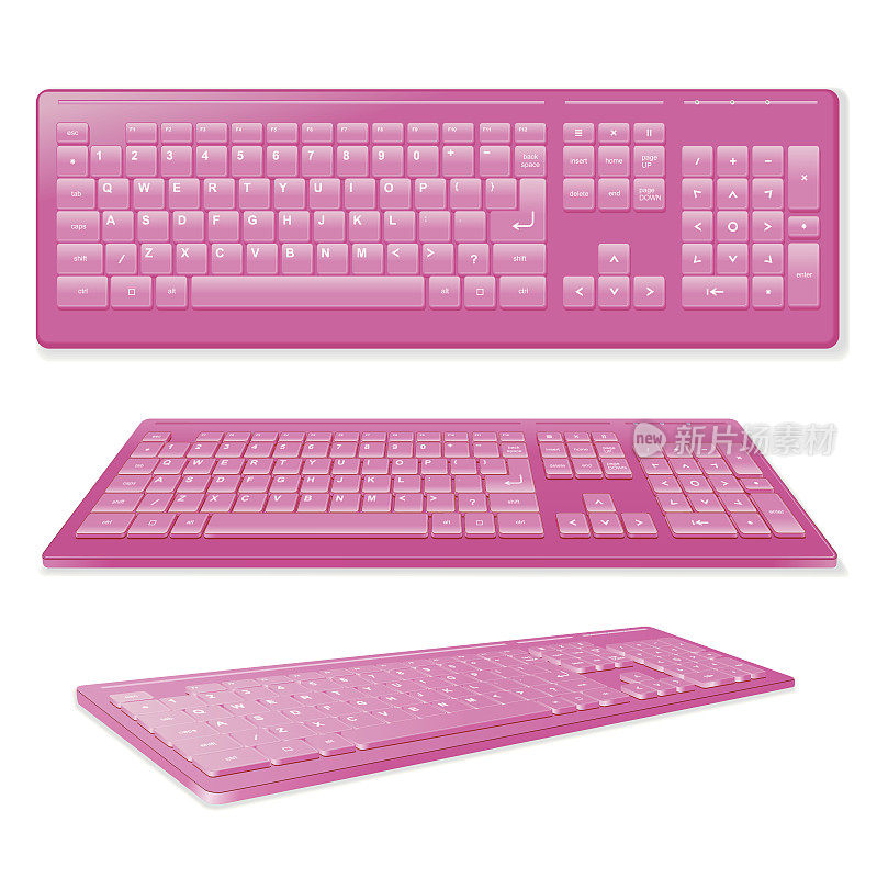 粉红色的键盘