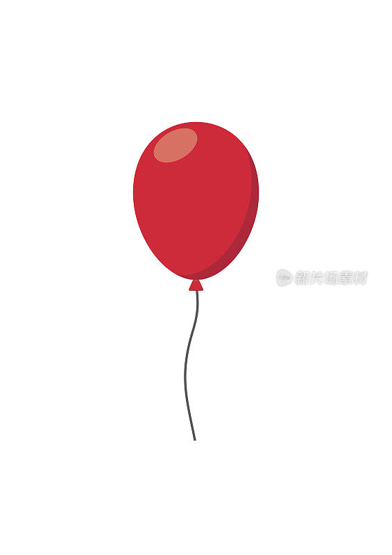 扁平式红气球狂欢惊喜氦气串