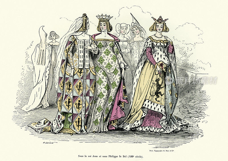 十三世纪的中世纪女性时尚