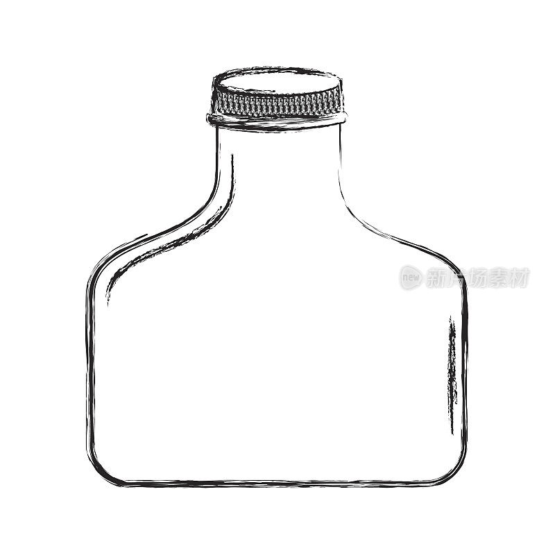 水晶瓶孤立图标