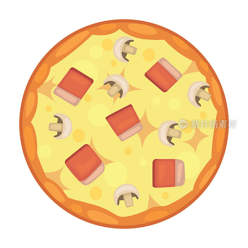 切成薄片的意大利辣香肠是一种很受欢迎的比萨饼。意大利厨师和披萨外卖。