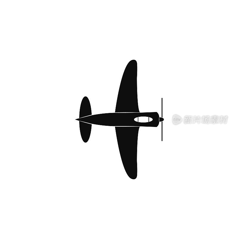 古董飞机图标。军用飞机元素图标。优质的图形设计图标。专业标志、孤立符号、网站图标、网页设计