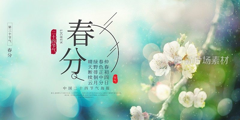 春分节气春季展板