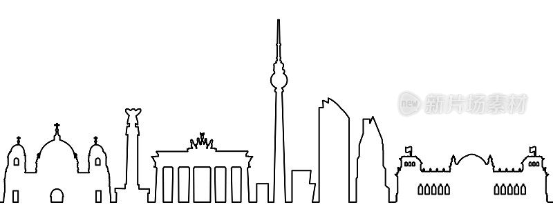 柏林城市轮廓线-股向量