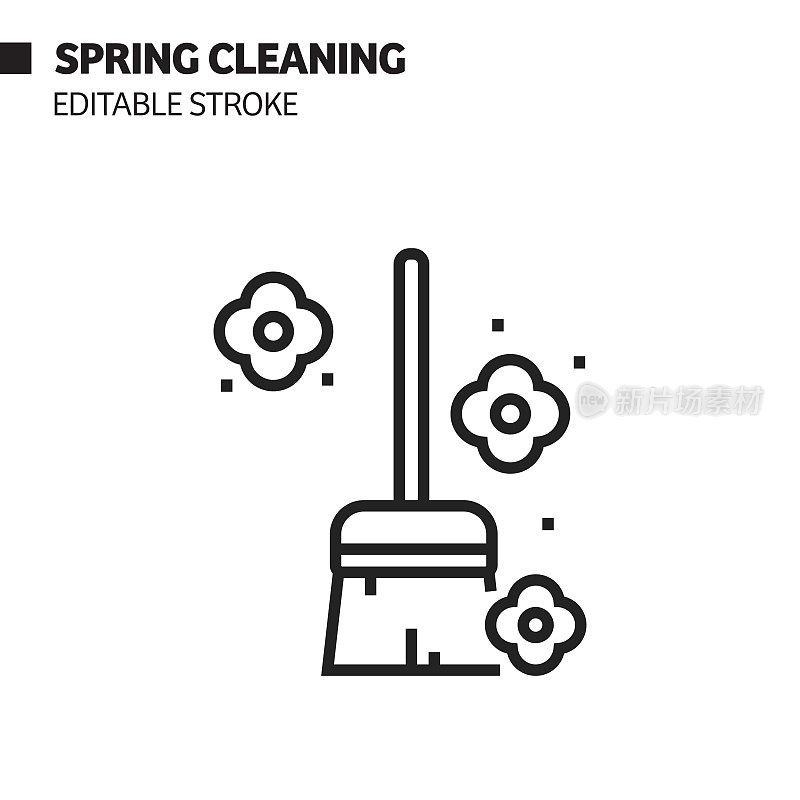 弹簧清洗线图标。向量符号说明。