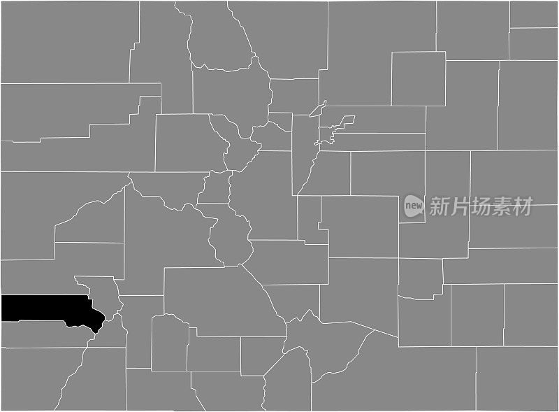 美国科罗拉多州圣米格尔县的位置图