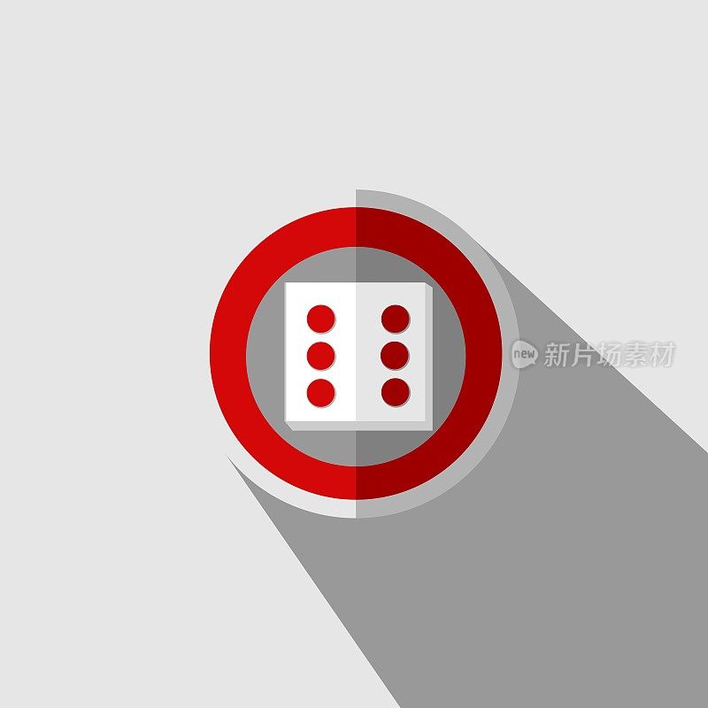 Domino图标。赌场，网页和手机应用的娱乐图标。