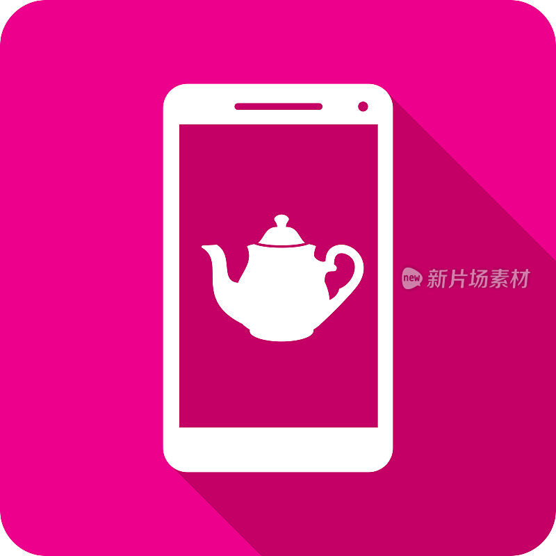 茶壶智能手机图标剪影