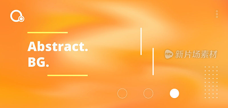 现代橙色，粉红色，红色和黄色梯度几何形状圆形设计在抽象模糊网格背景