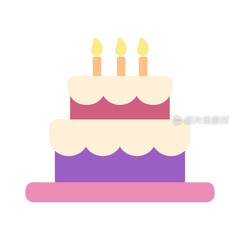彩色生日蛋糕插图2型