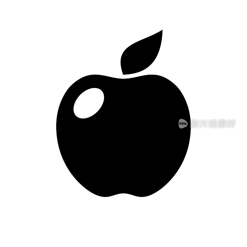 苹果水果平面图标
