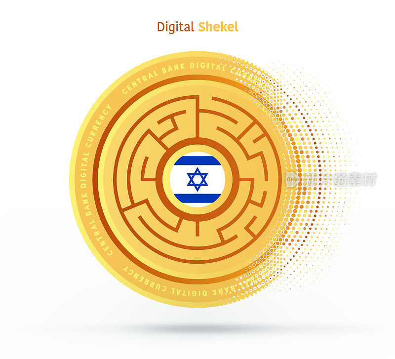 以色列谢克尔数字货币图标设计