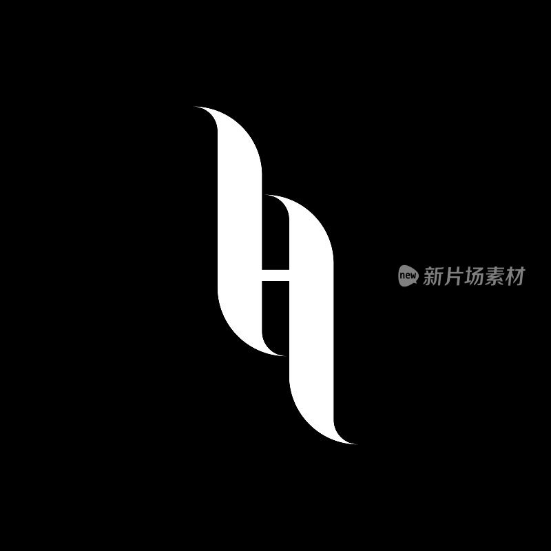 字母H实心标志