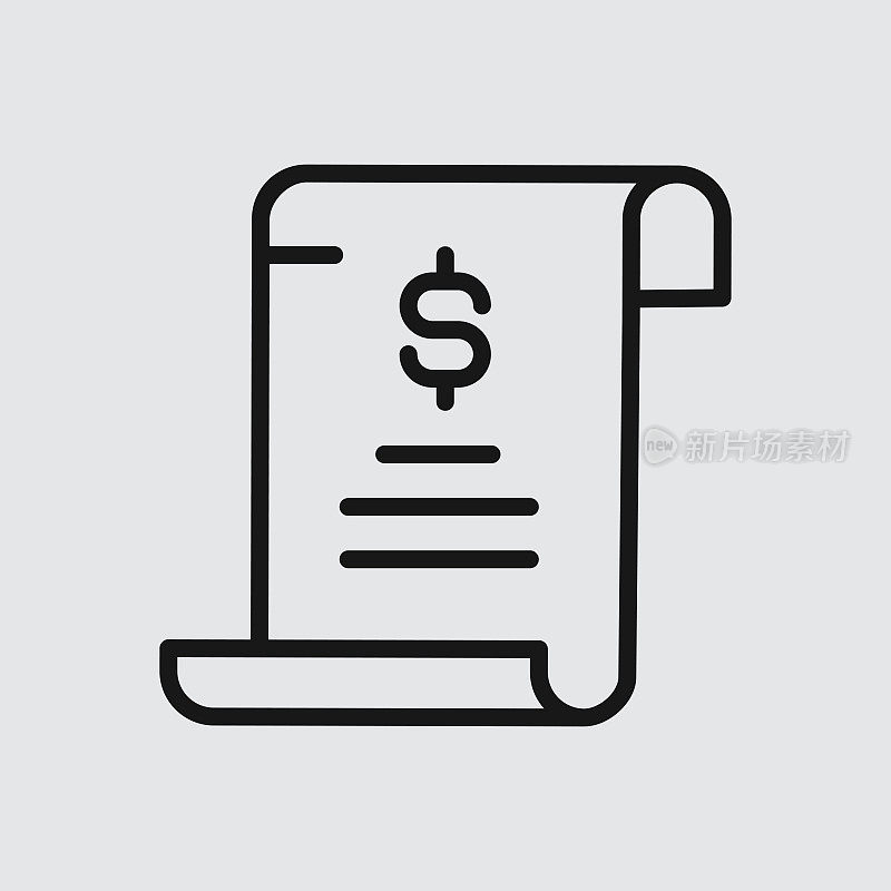 带有可编辑描边的金融行图标