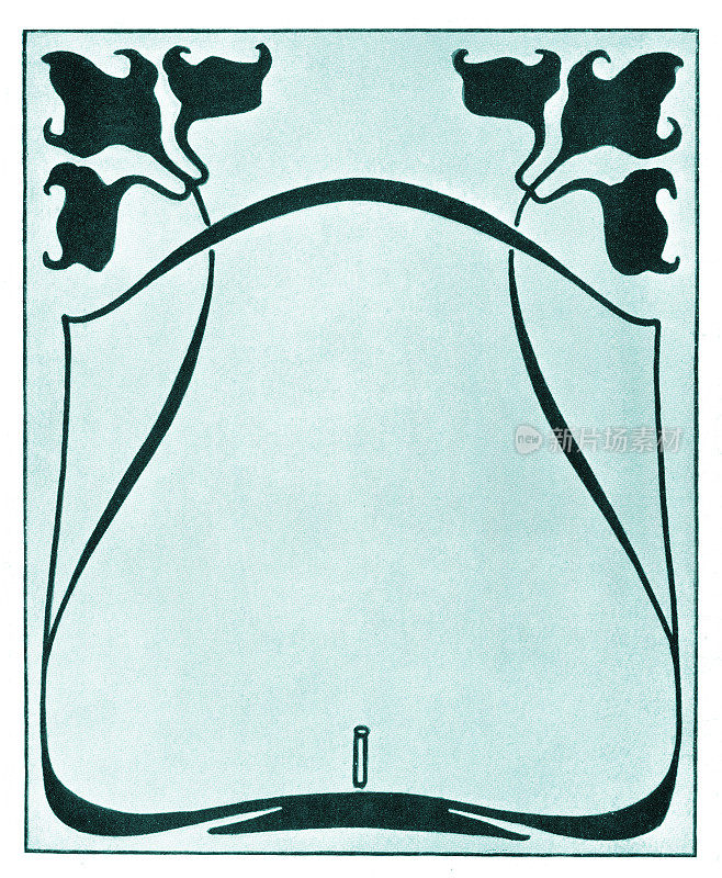 花卉框架图案书入口新艺术插图1898