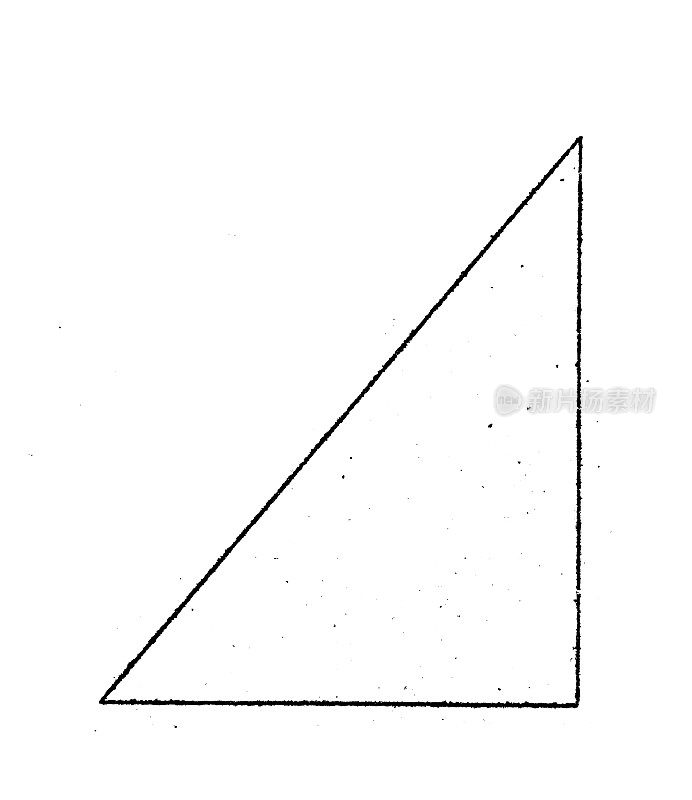 古董插图，数学和几何:三角形属性