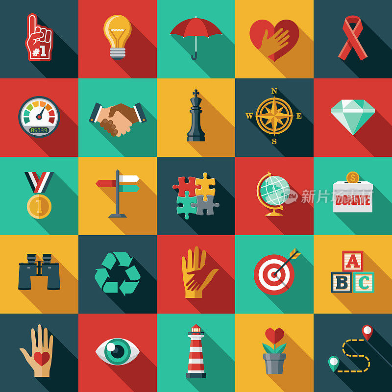 核心价值观图标集