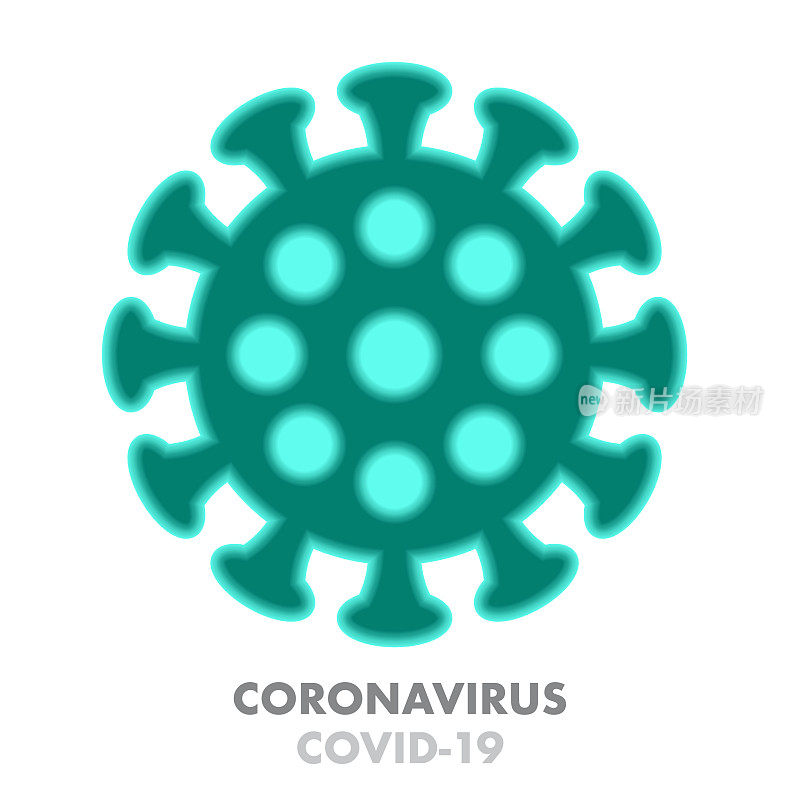 向量冠状病毒图标