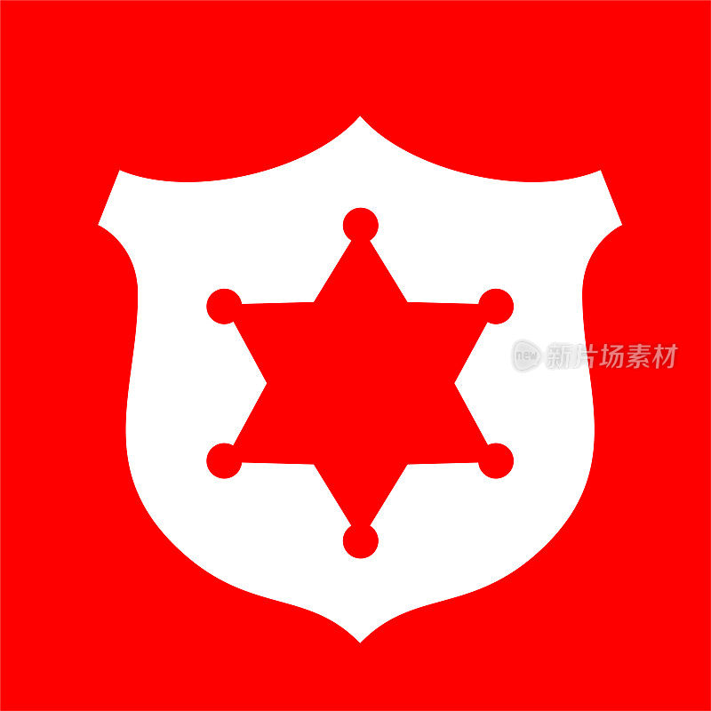 保护警察徽章盾牌图标