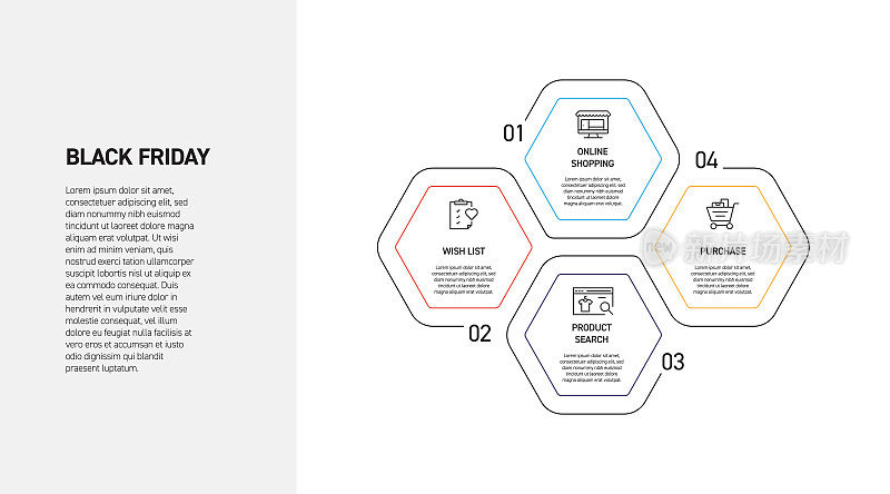 黑色星期五相关过程信息图表设计