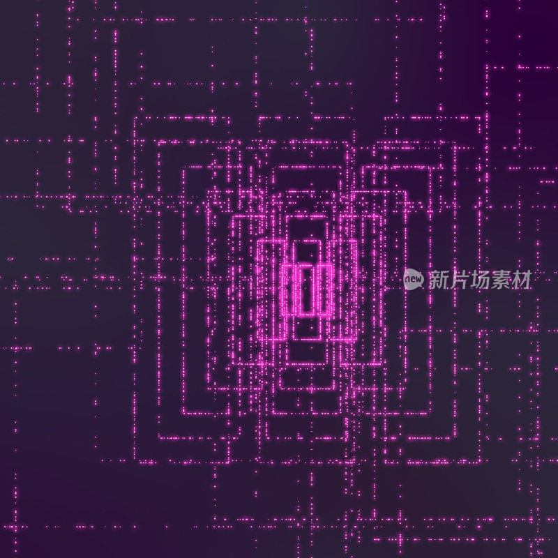 抽象数字电路板与紫色色调