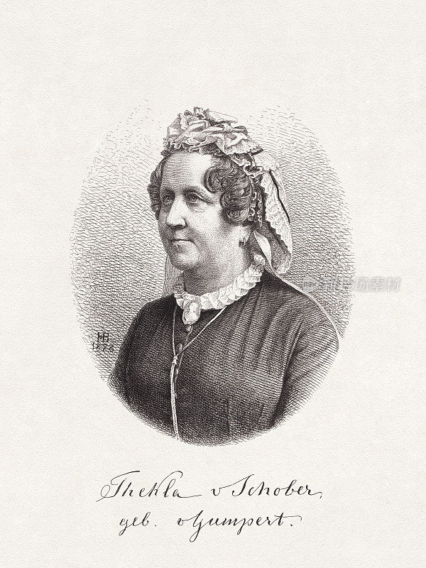 冈伯特(德国作家，1810-1897)，钢雕刻，1879年出版