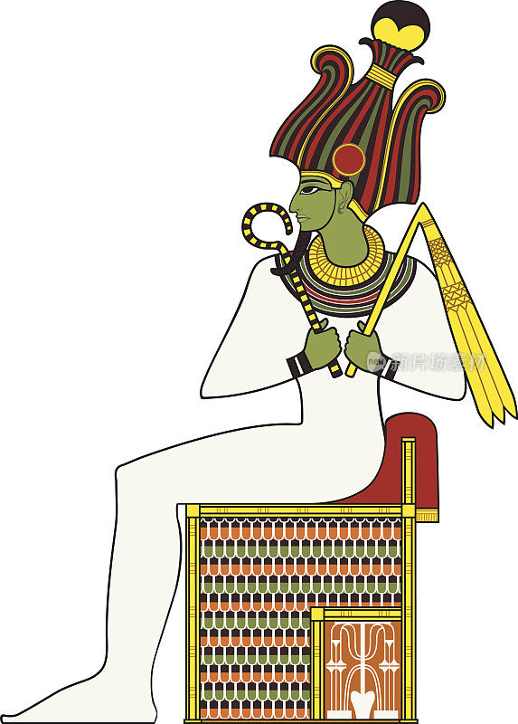 奥西里斯，古埃及神的孤立人物