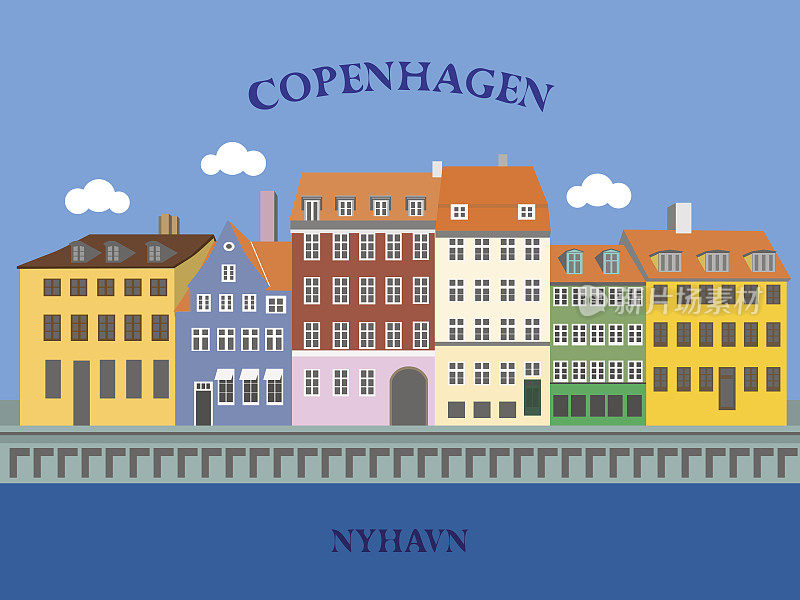 尼哈芬全景，哥本哈根，丹麦