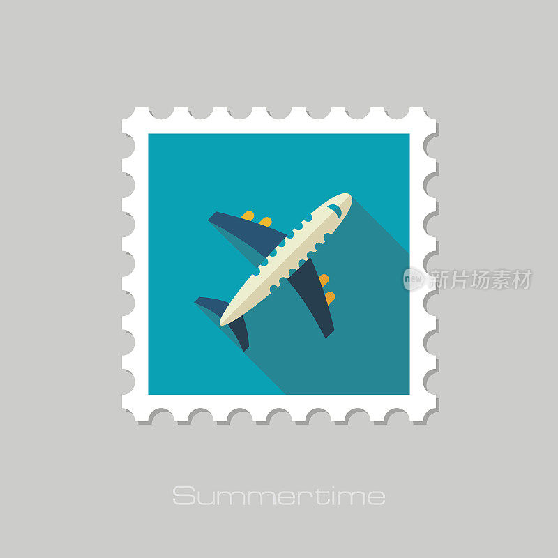航空邮票。旅行。夏天。假期