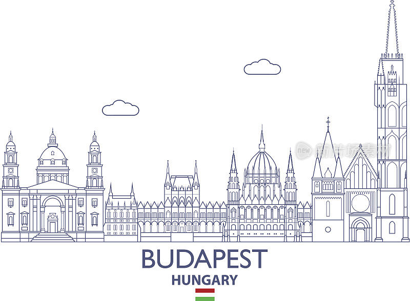 匈牙利布达佩斯城市天际线