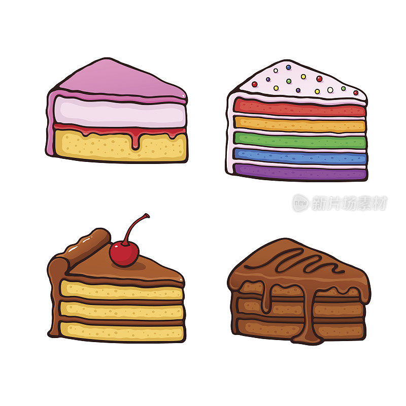 1100年_set_cartoon_piece_cakes