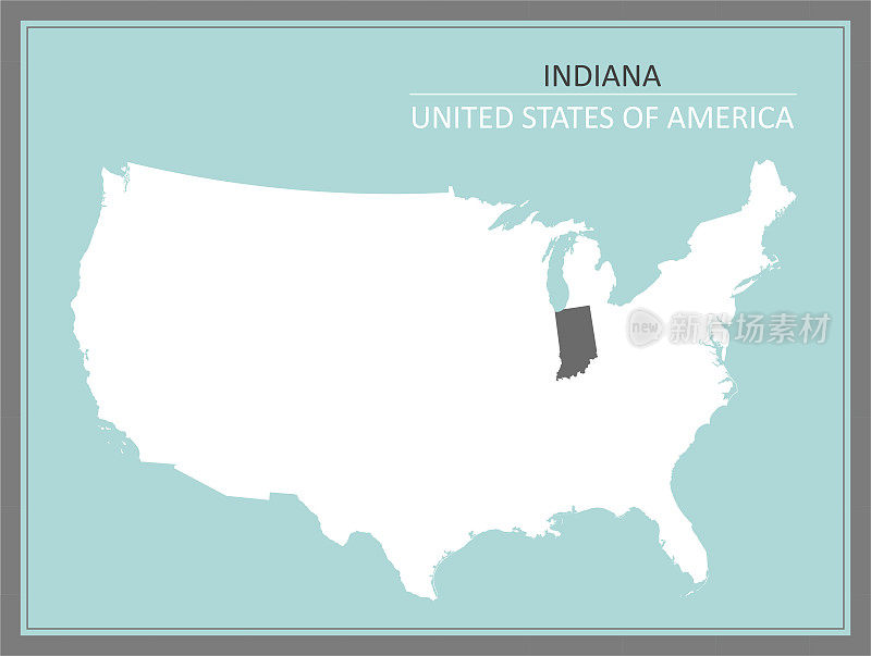 美国印第安纳州地图可下载