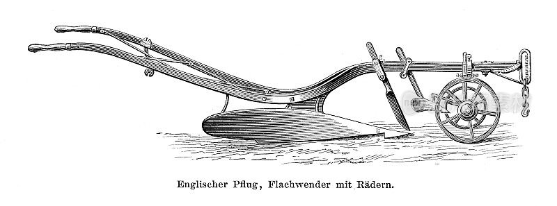 英国犁农具插图1897年