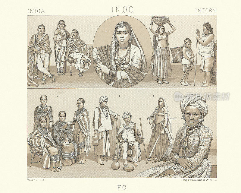 印度的传统服饰，山地女人，阿萨姆人，加罗人，科利人，巴亚德雷斯人