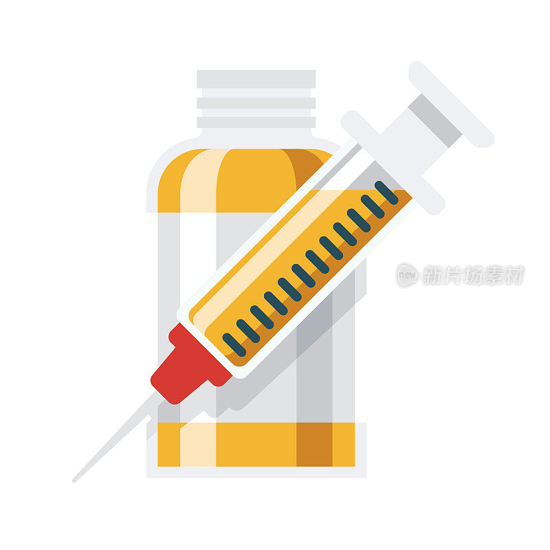 疫苗和注射器图标